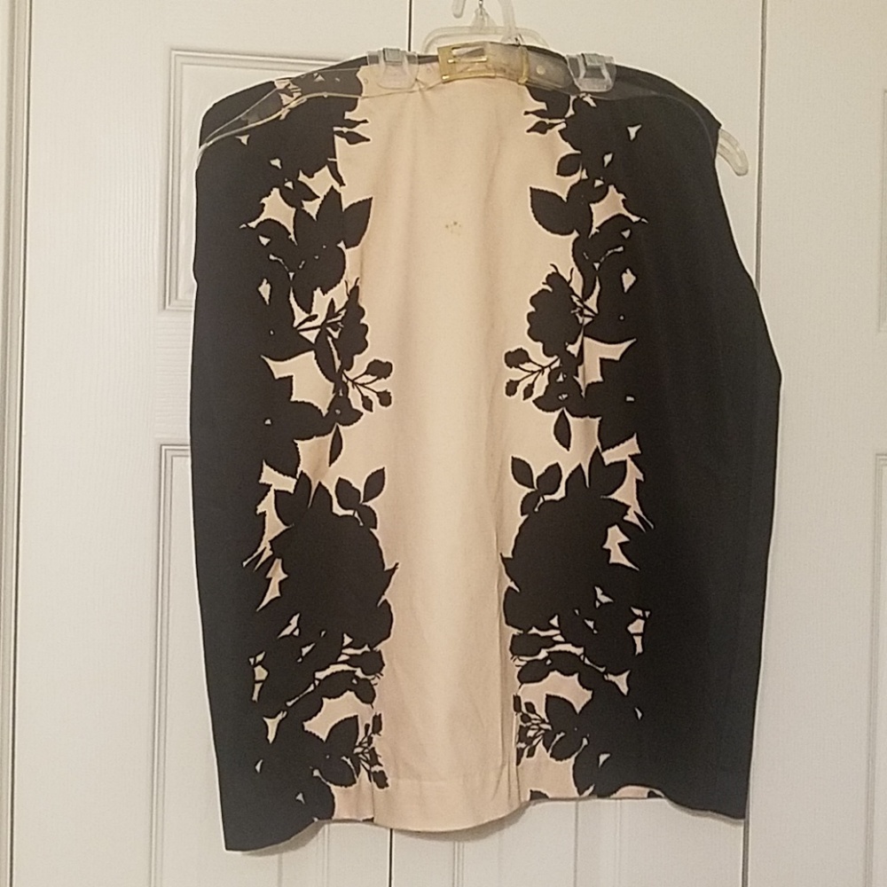 Worthington Black and Pink Pencil Skirt